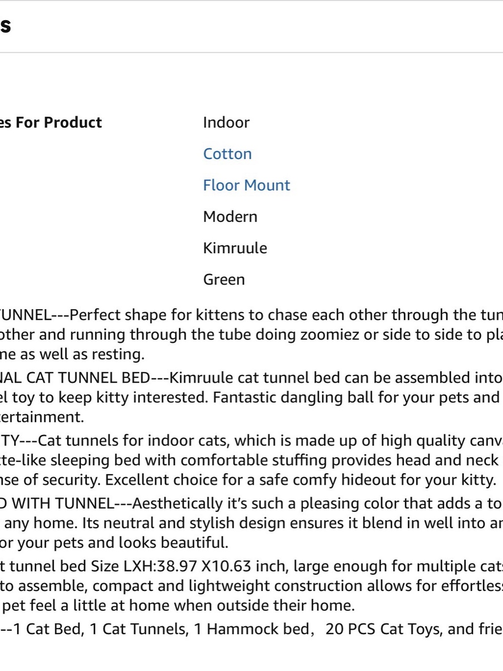 Peel-A-Boo Cat Tunnel & Bed - Picture 11 of 15